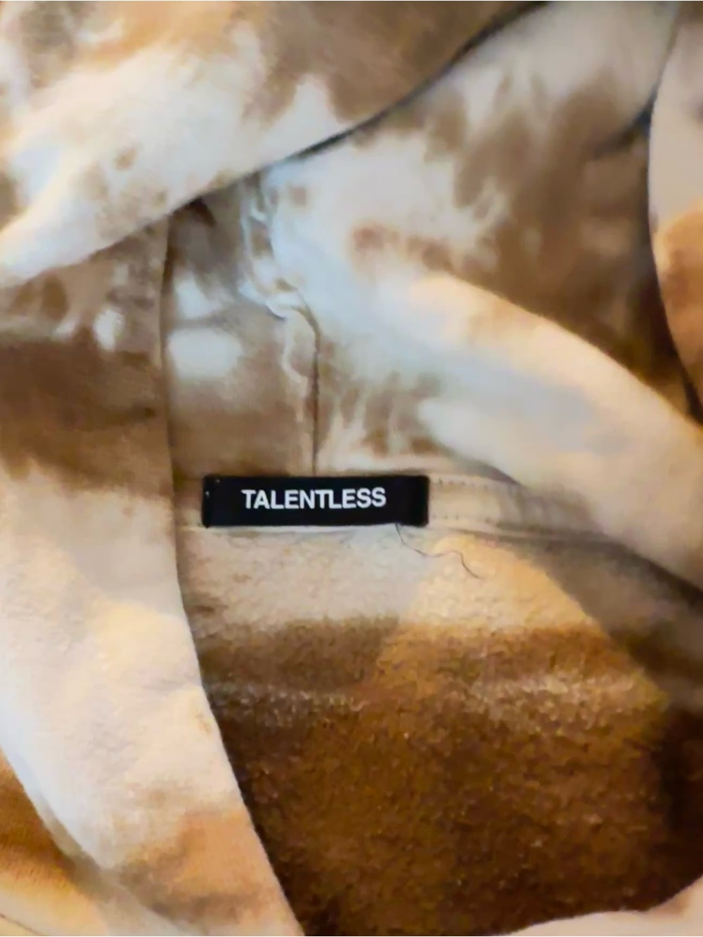 Talentless Men's Brown and White Sweatshirt - Picture 2 of 2
